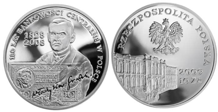 10 zł 180 lat bankowości centralnej w Polsce 2009