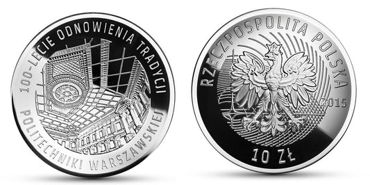 10 zł 100-lecie Politechniki Warszawskiej 2015