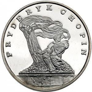 100000 zł Chopin Fryderyk 1990