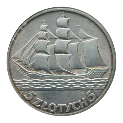 5 złotych Żaglowiec 1936